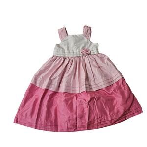 Girls Gymboree Dress Size 7 Pink White